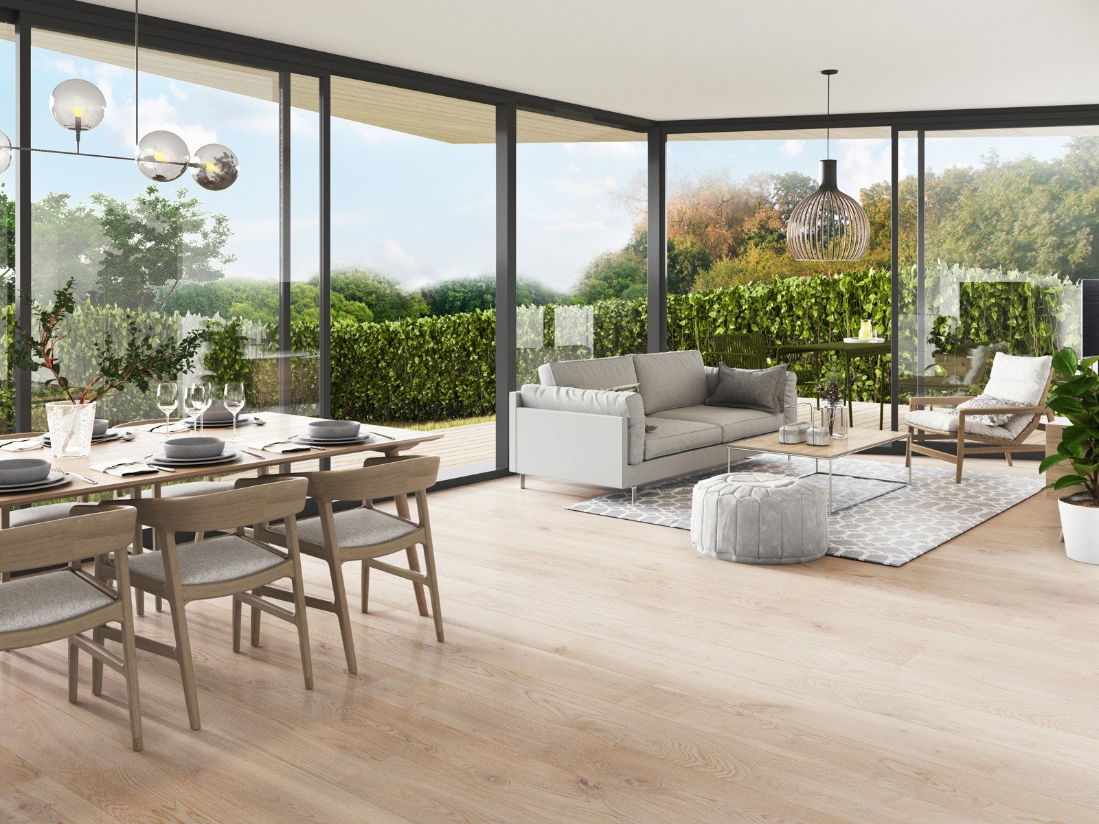 Romslige oppholdsrom gir gode alternativer med tanke på møblering. Galleribilde