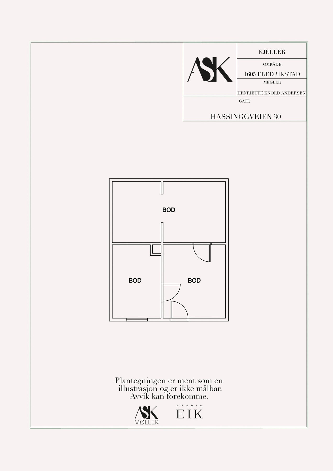 Plantegning kjeller. Galleribilde