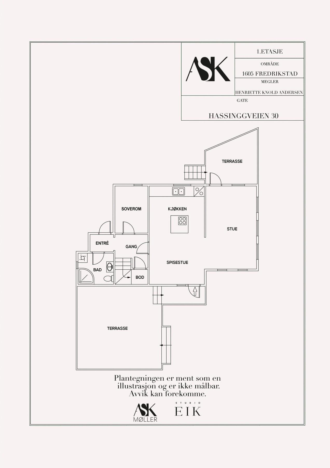 Plantegning 1.etg Galleribilde
