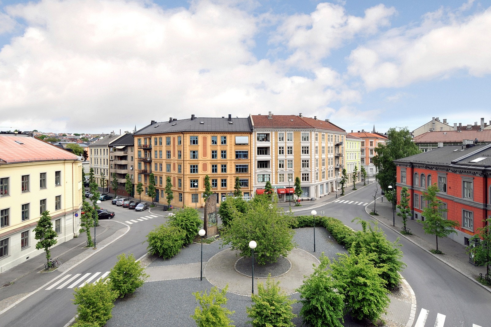 Oversiktsbilde Harald Hårdrådes plass. Galleribilde