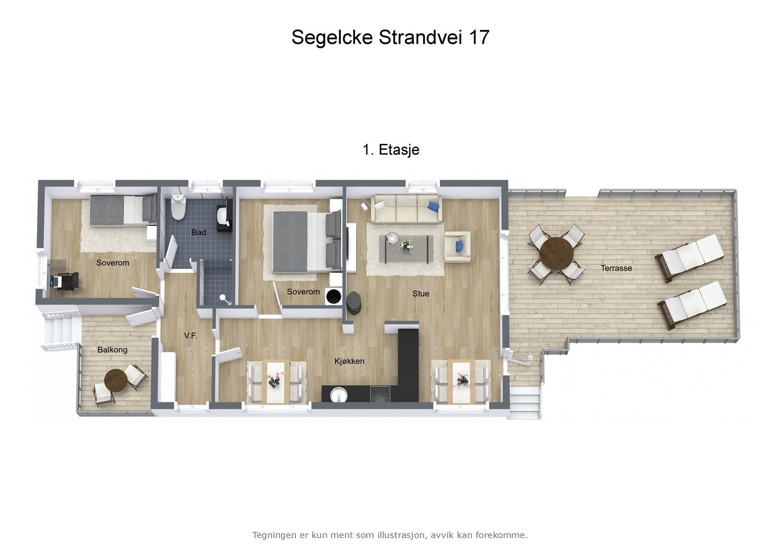 Segelcke Strandvei 17 - 3D Galleribilde