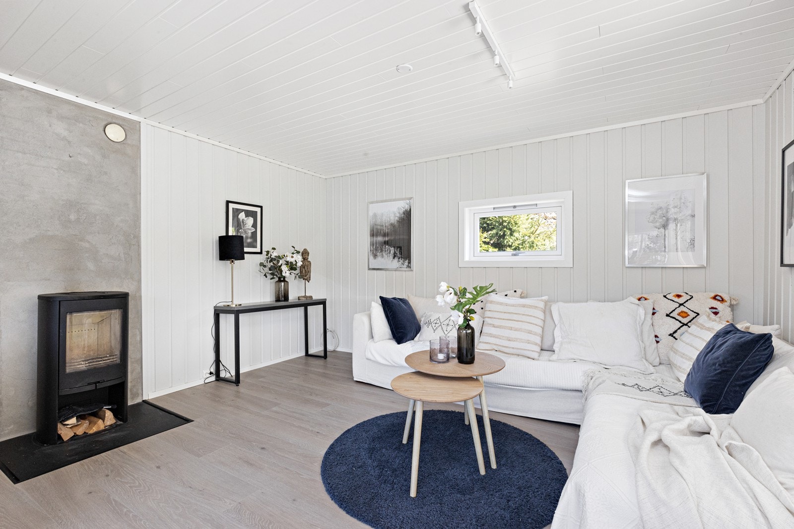 Stue med peisovn Galleribilde