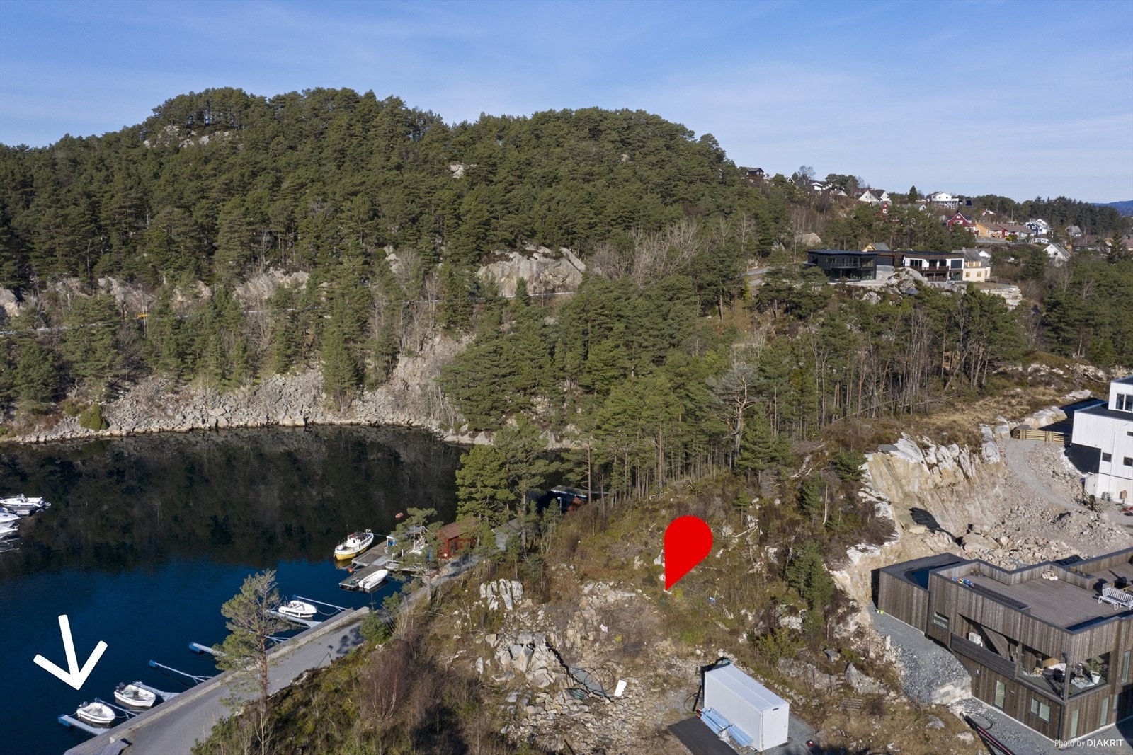 Dronefoto mot nord Galleribilde