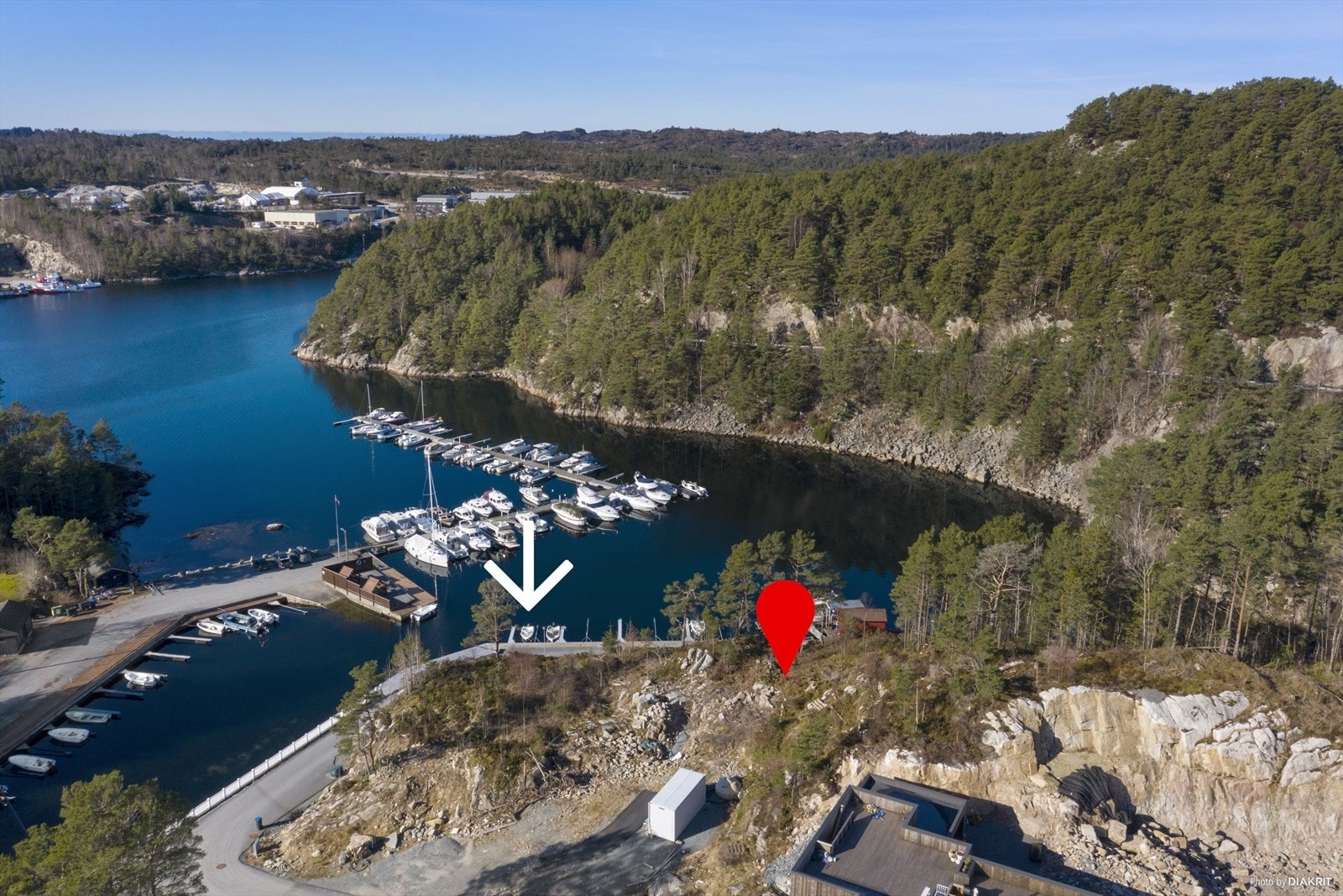 Dronefoto mot nordvest Galleribilde