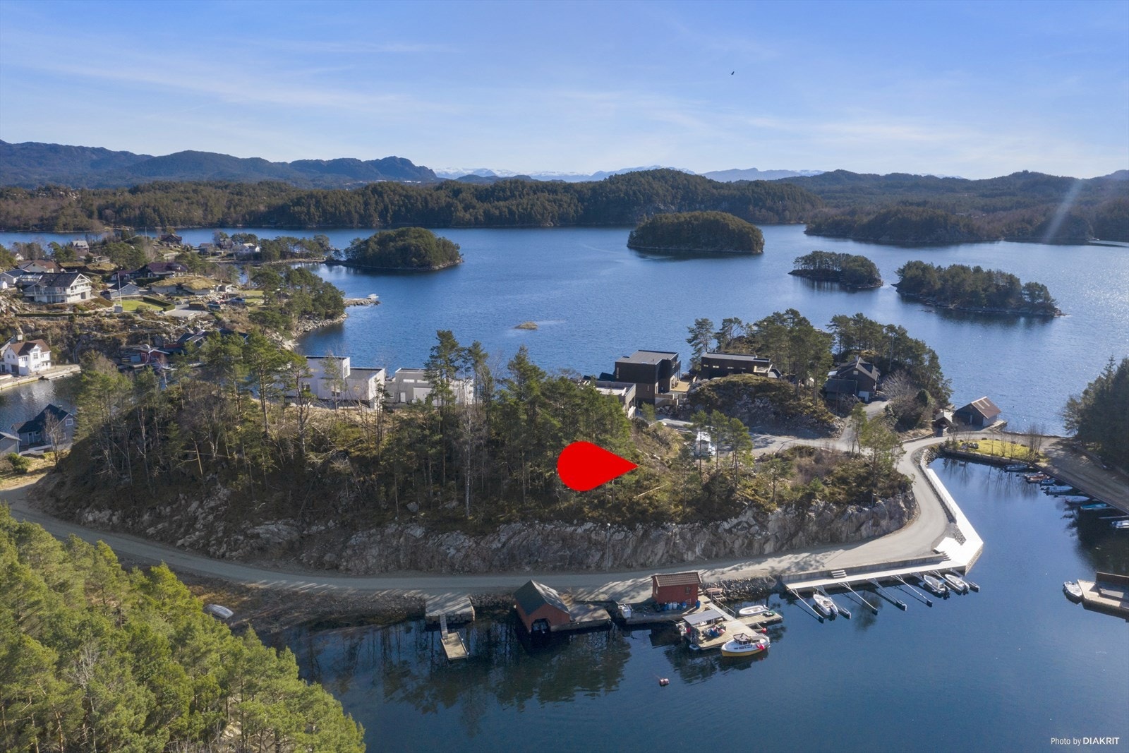 Dronefoto mot sør Galleribilde