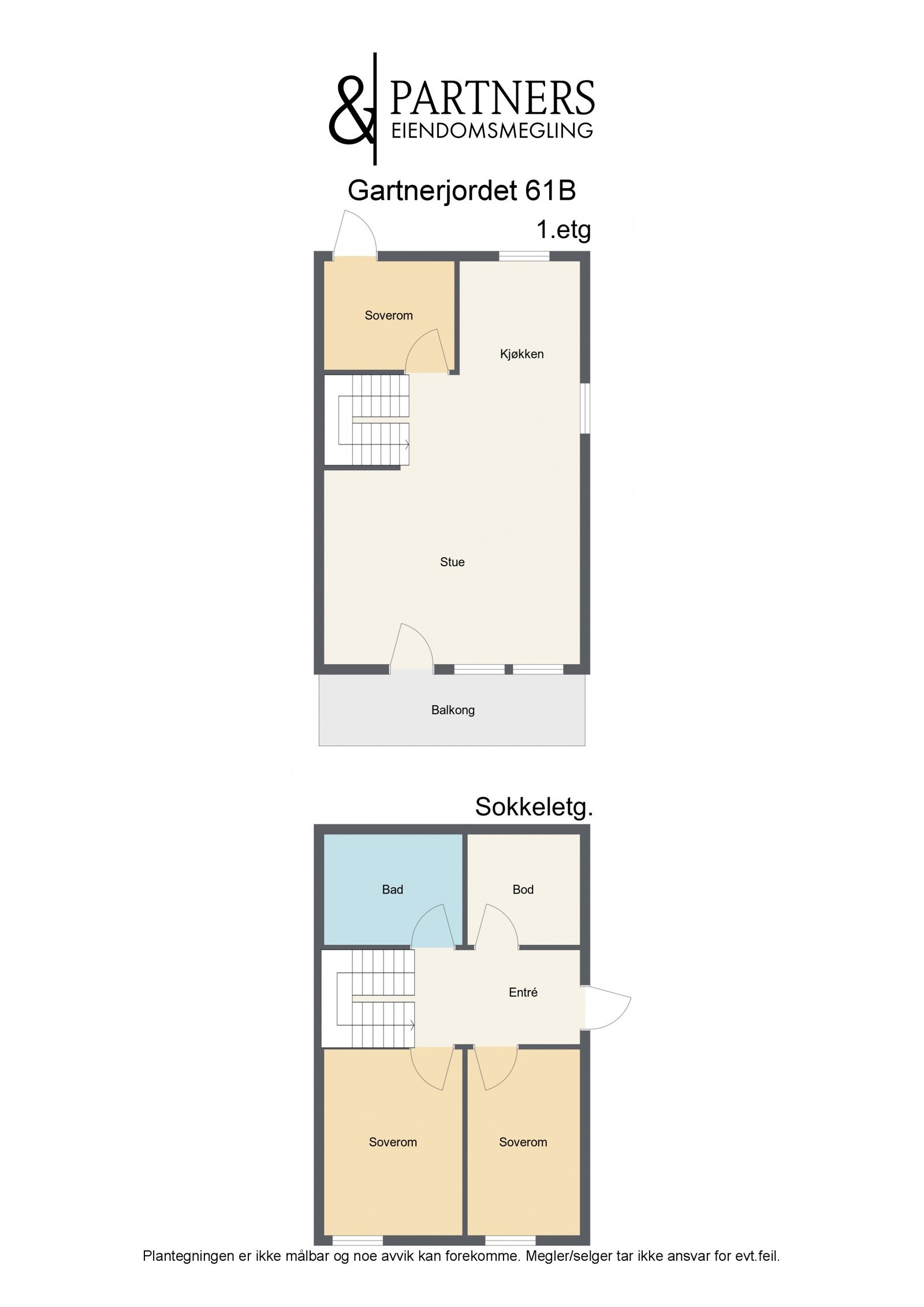 Plantegning av 1. og 2. etasje Galleribilde
