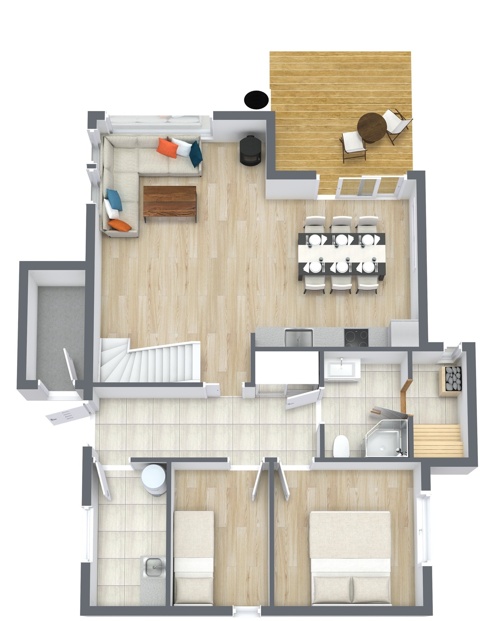 Leiligheten har en gjennomført og god planløsning. Galleribilde