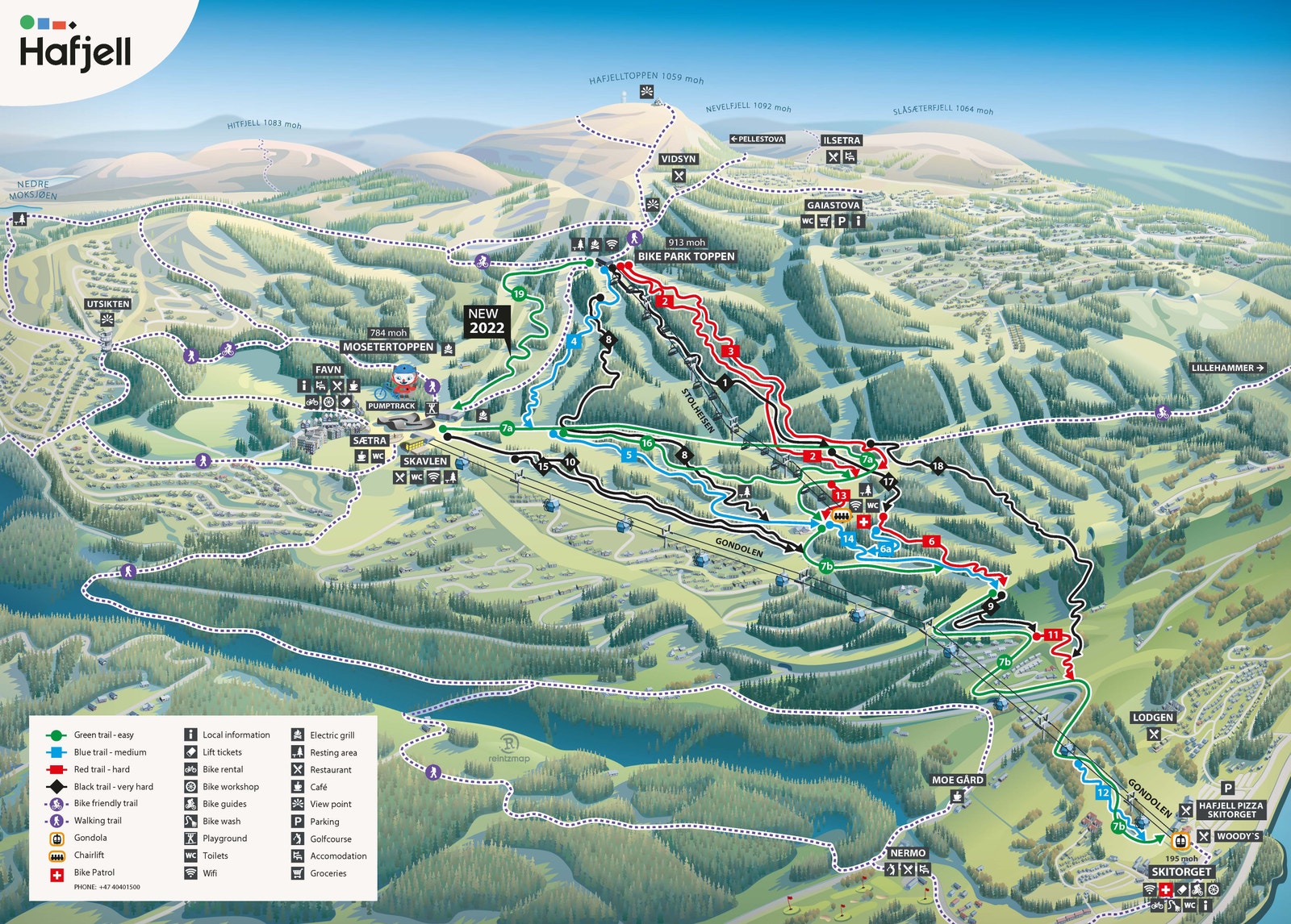 Sykkelløyper Hafjell Bike Park Galleribilde