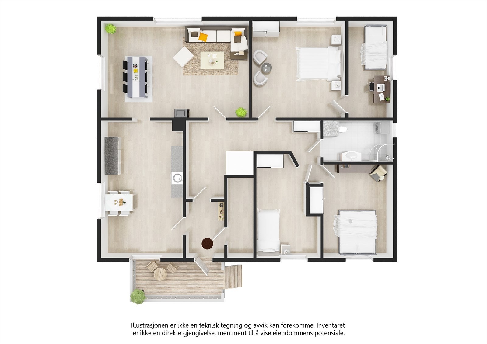 Plantegning boligseksjon. Galleribilde