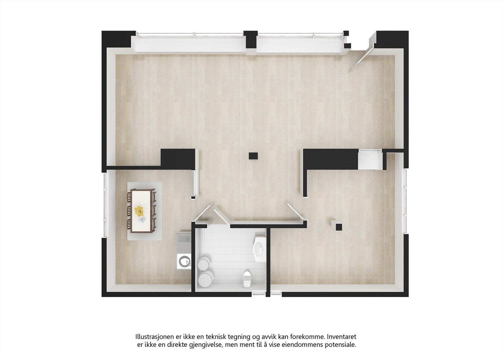 Plantegning næringsseksjon. Galleribilde