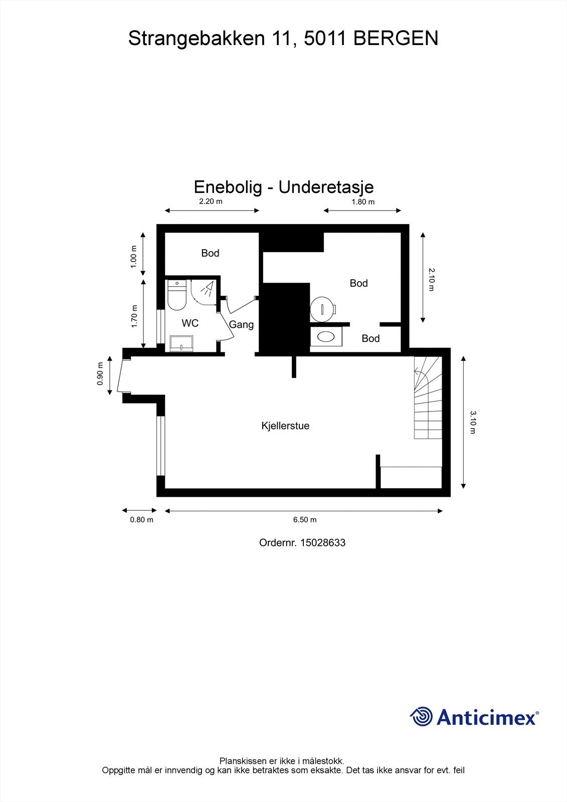 Plantegning underetasje Galleribilde