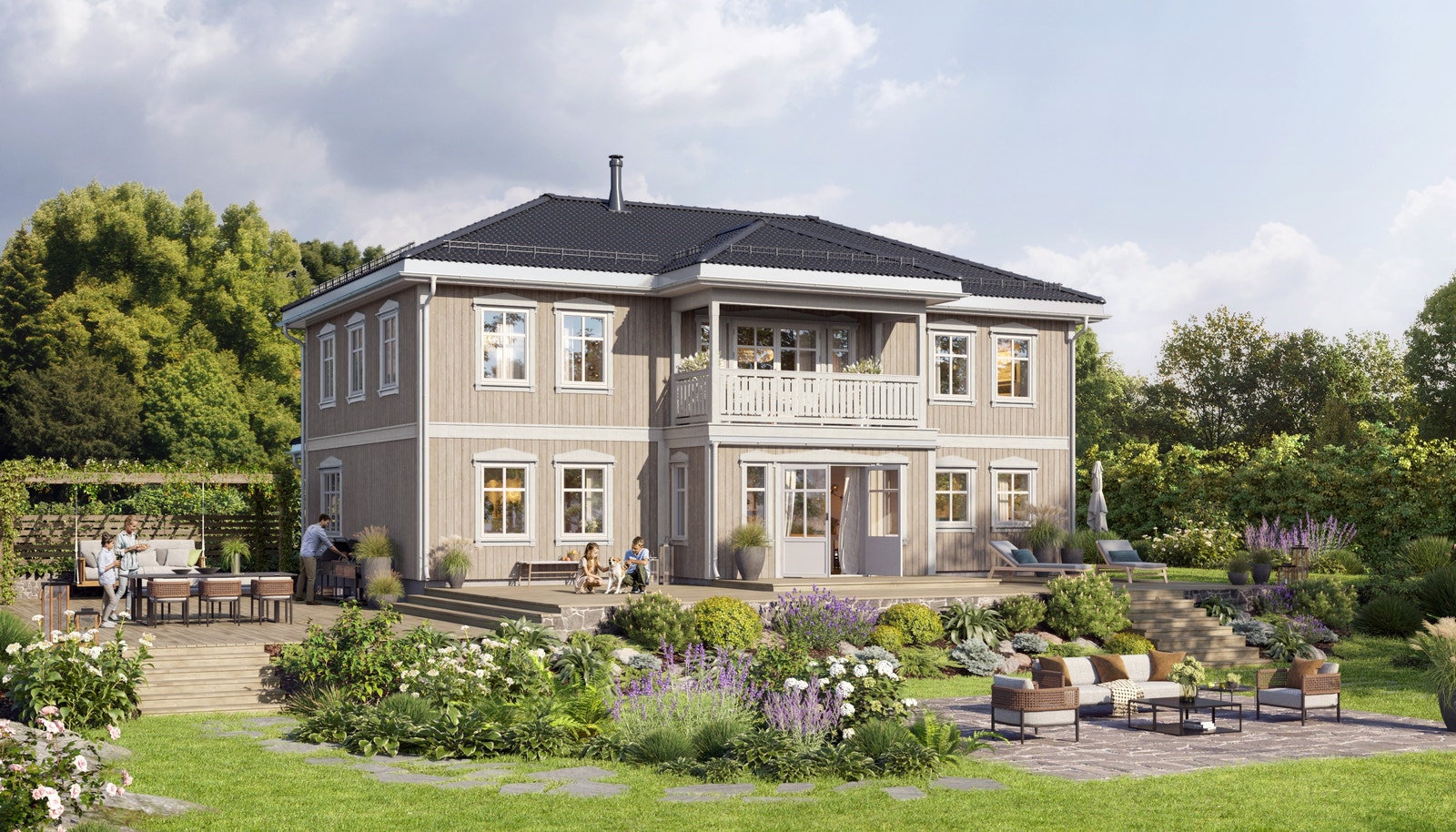Eksempel på husmodell som kan bygges: Raumarheim, stor og romslig familiebolig med 5 soverom og 2 bad!
Våre tomter i Hof er av god størrelse og de fleste av våre modeller vil passe inn. Galleribilde