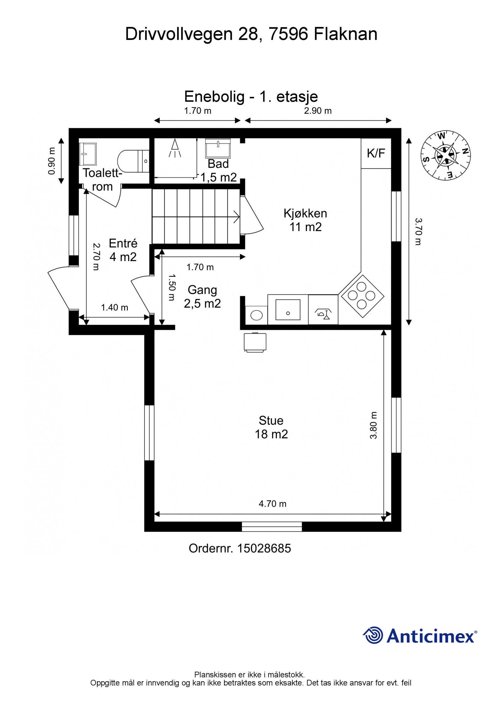 Plantegning 1. etasje Galleribilde