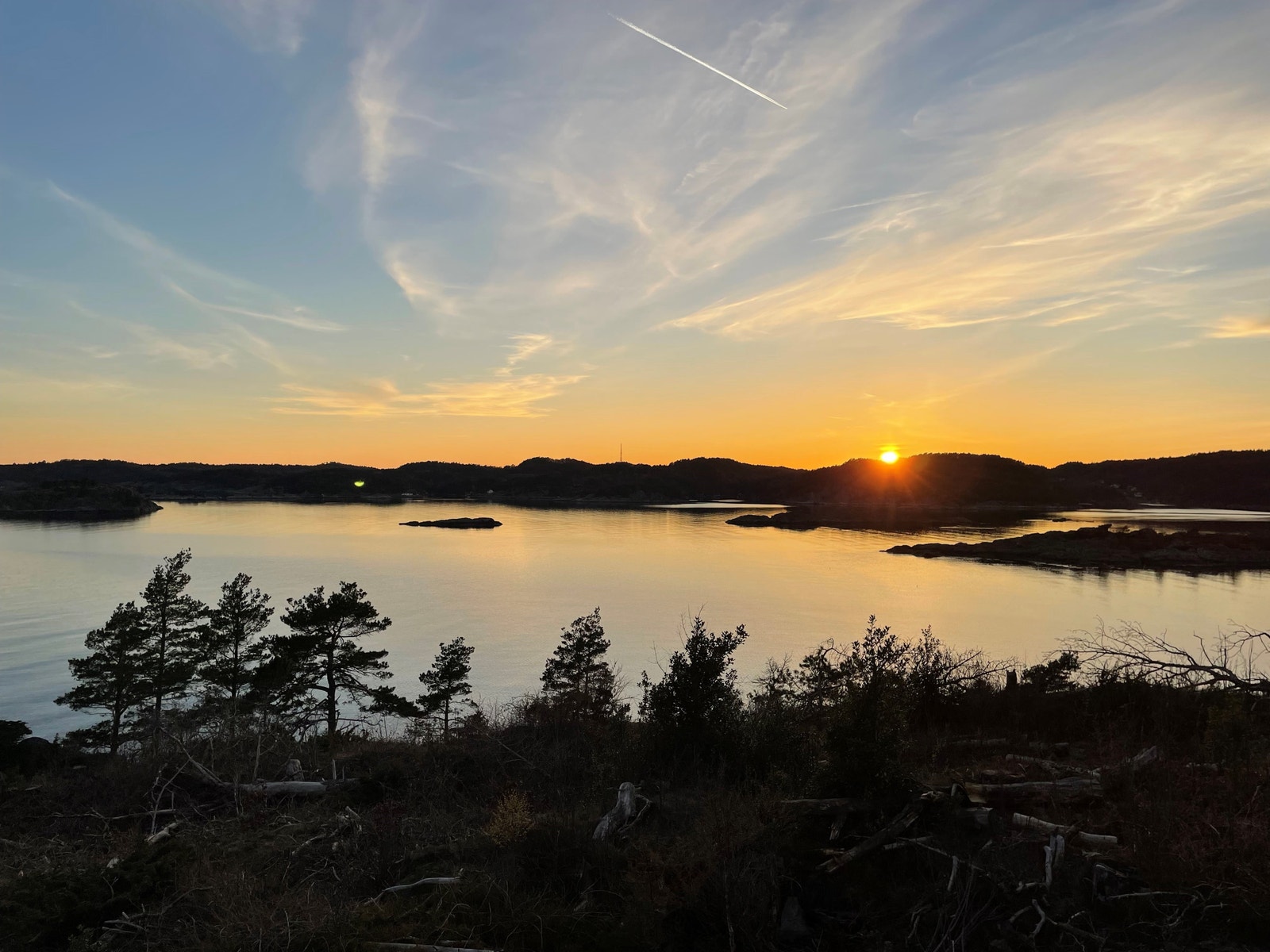 Vakker solnedgang Galleribilde