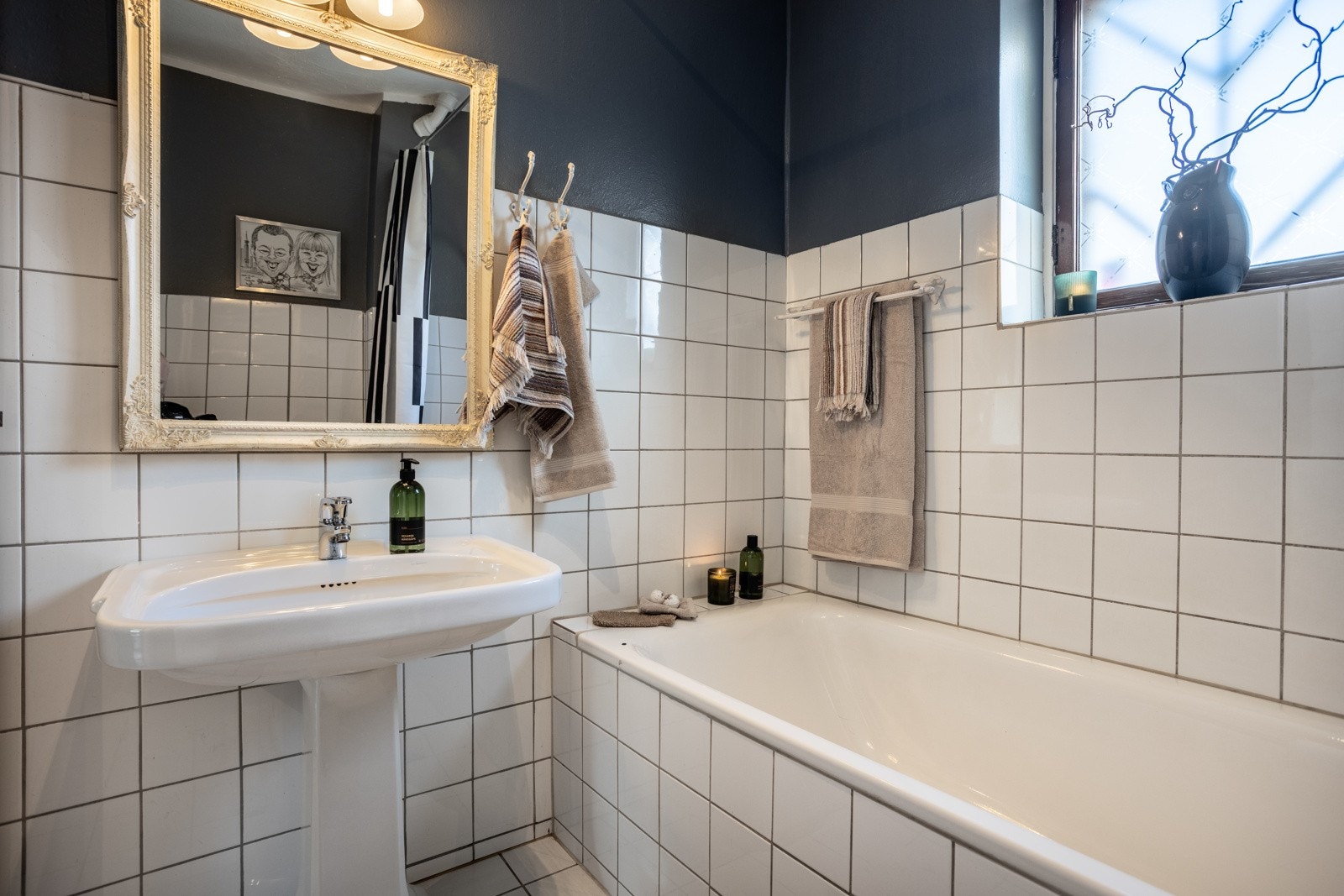 Det er varmekabler på badet. Galleribilde
