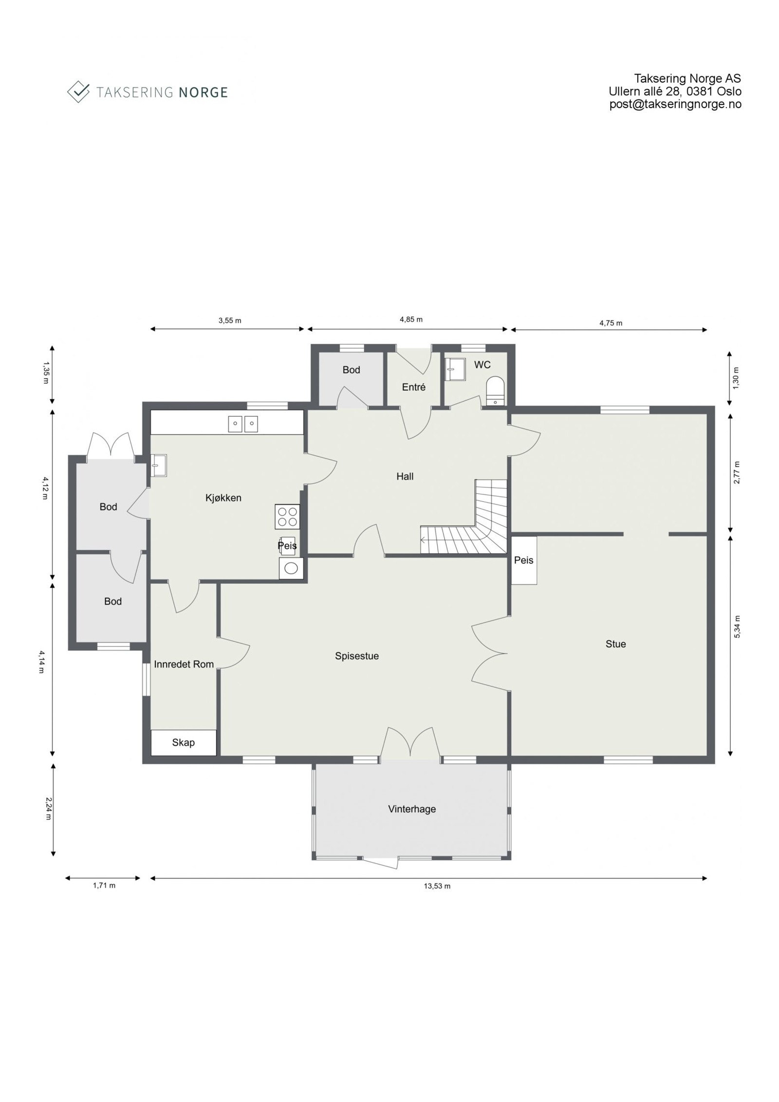 Plantegning 1.etasje Galleribilde