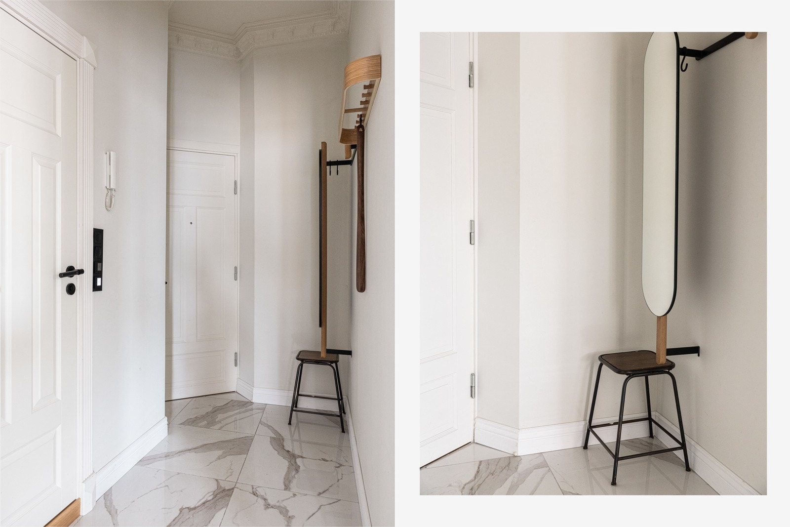 Det er lagt Calacata marmor flis i entréen. Varmekabler i entré og på baderom er koblet til Elko smarthome. Galleribilde