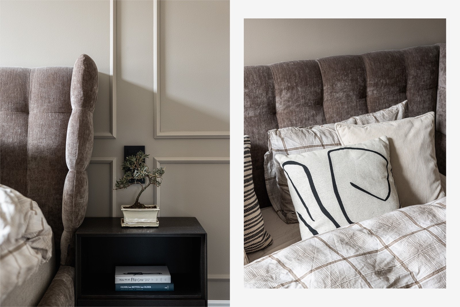 Stikkontakter og brytere fra ELKO pluss smart med usb direkte i veggen på soverommet. Galleribilde