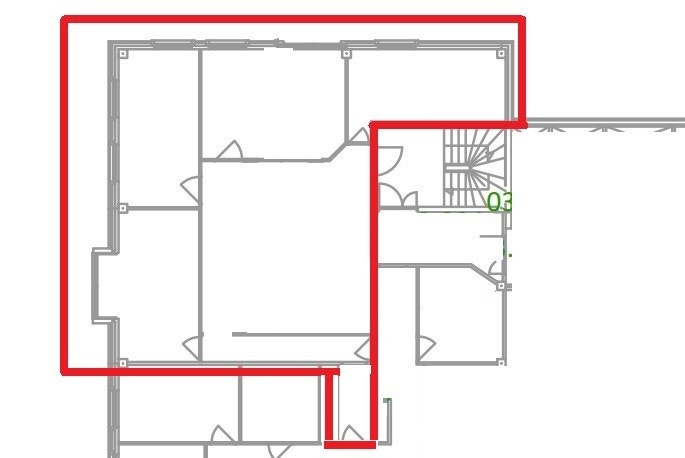 Skisse over lokalets gulvplan Galleribilde