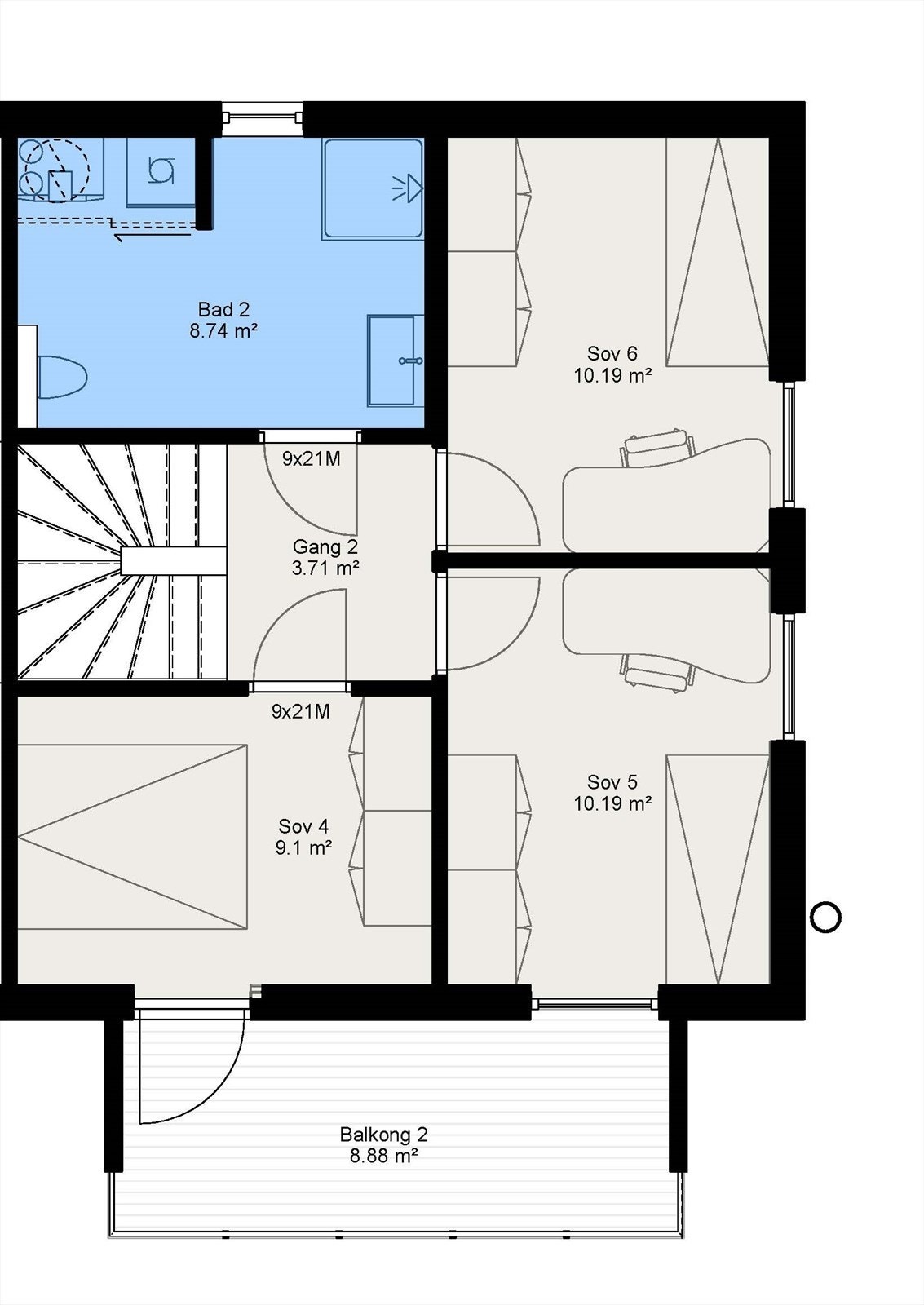 Plan 2.etasje Galleribilde