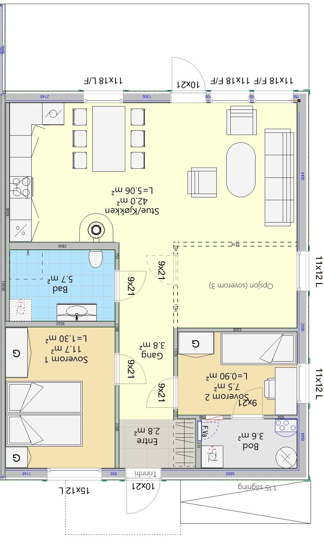 Planløsning, leilighet 4 Galleribilde