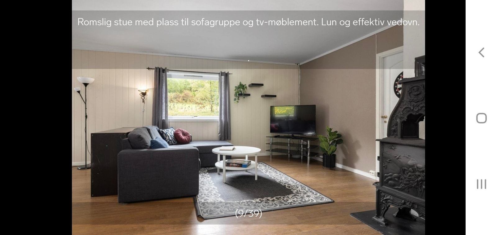 Stor stue med plass til spisestue Galleribilde
