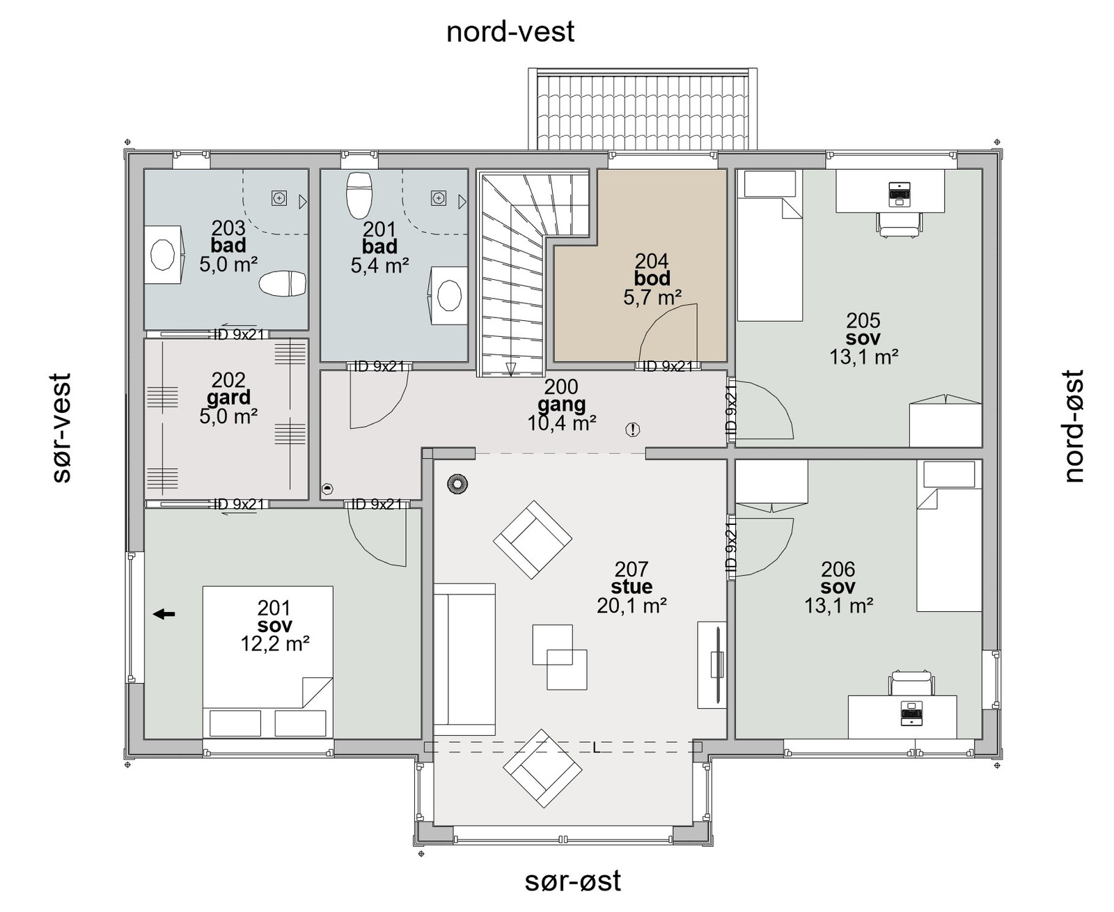 Planløsning 2. etg