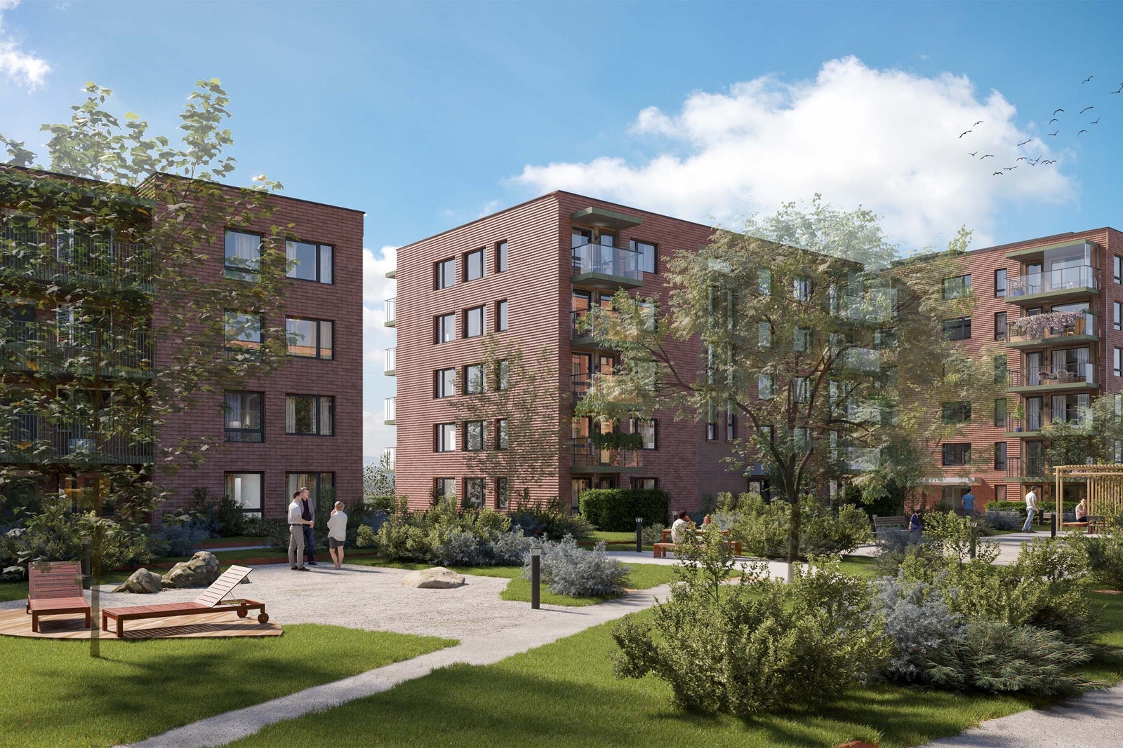 Hus 26 og 27 sett fra gårdsrommet Galleribilde