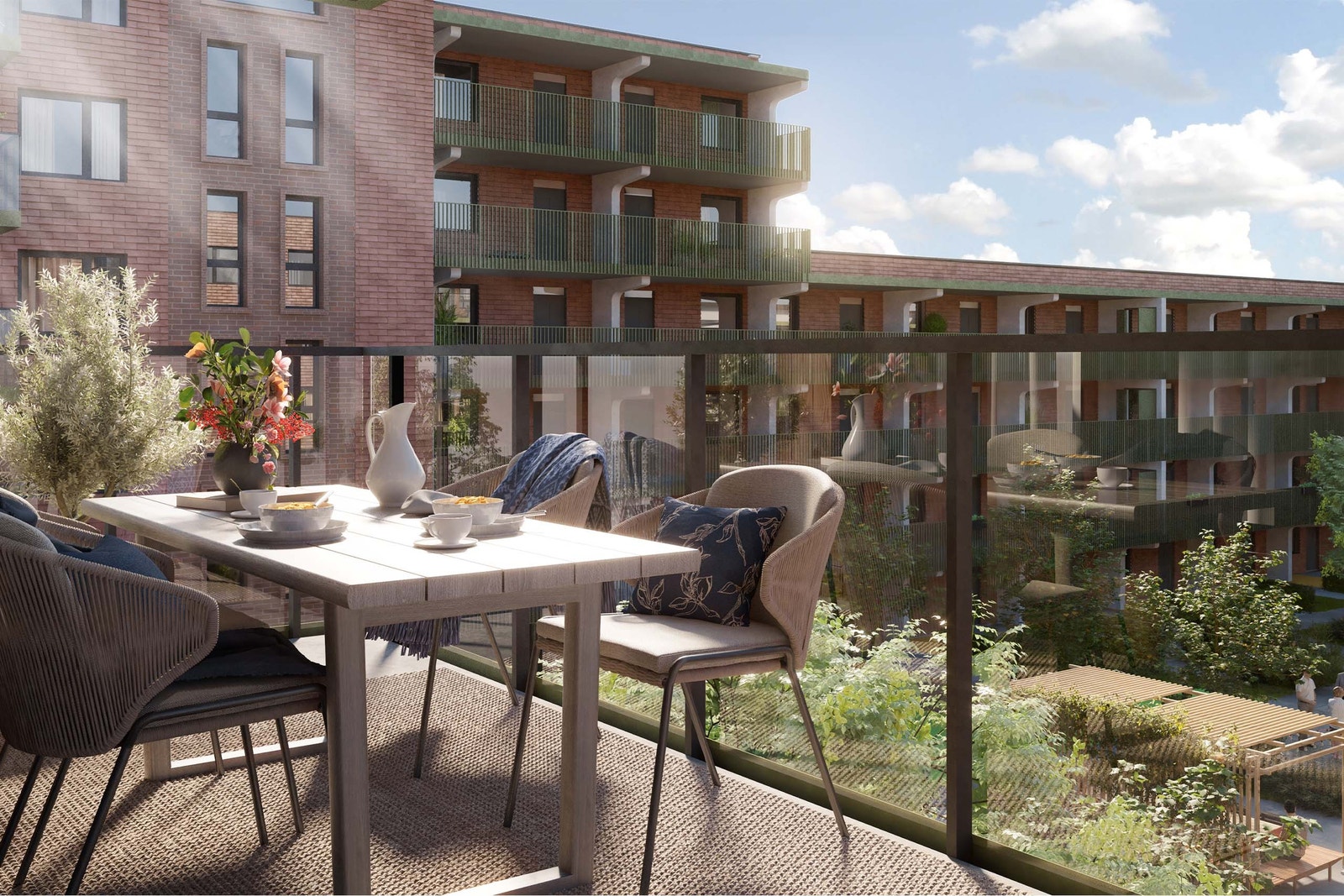 Fra balkong i Hus 27 Galleribilde