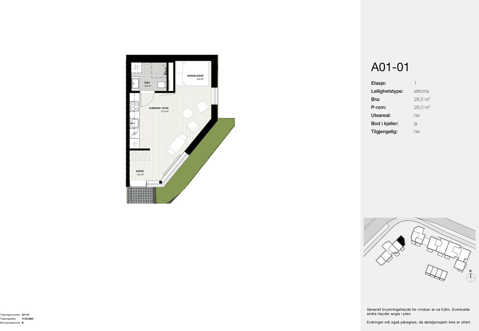 Planskisse A01-01 Galleribilde
