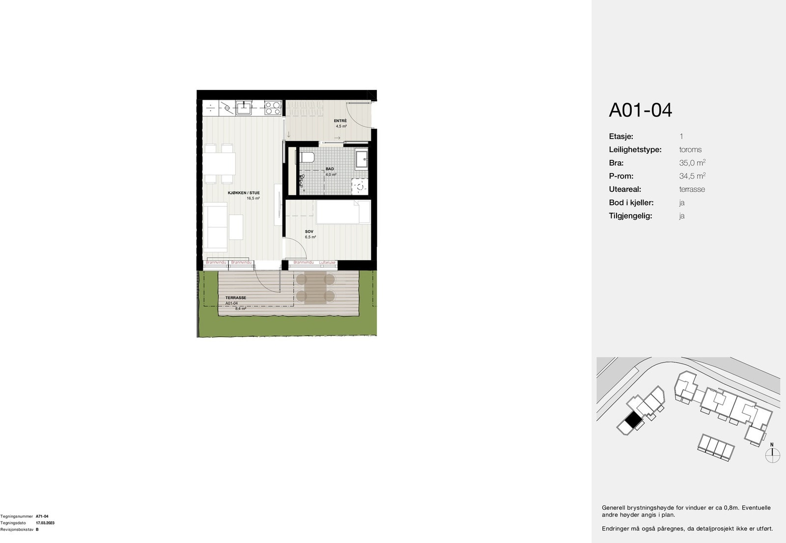 Planskisse A01-04 Galleribilde
