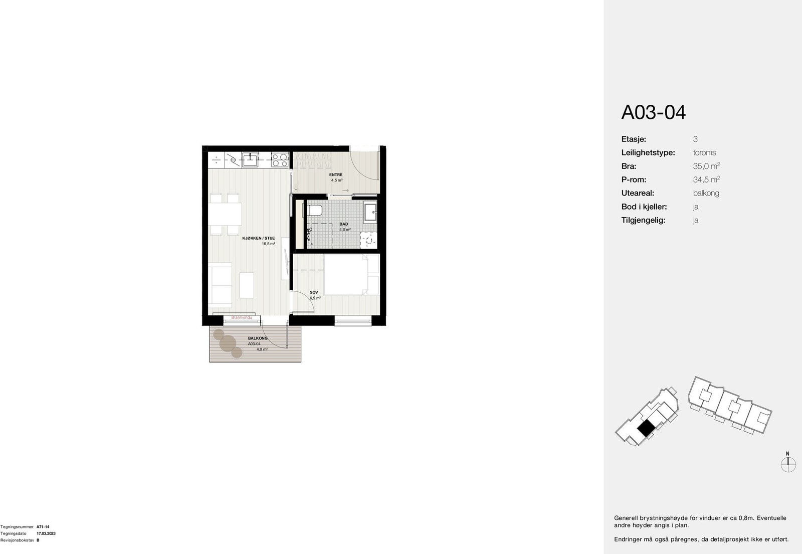 Planskisse A03-04 Galleribilde