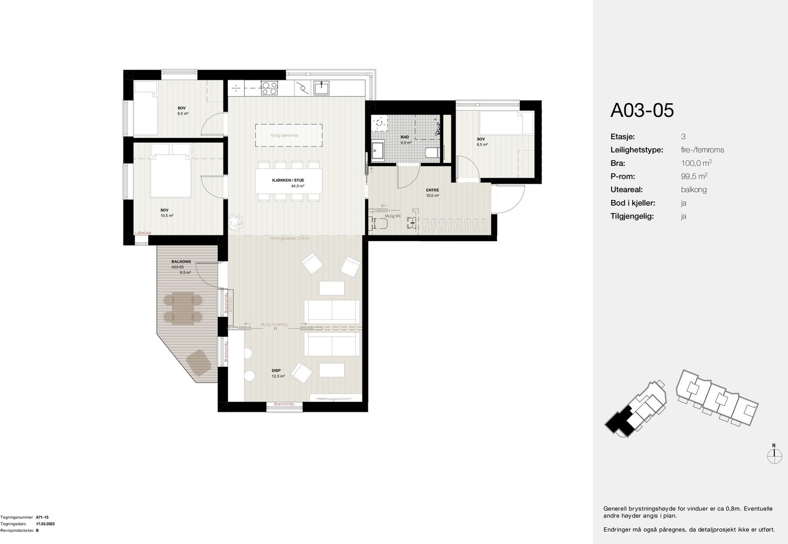 Planskisse A03-05 Galleribilde