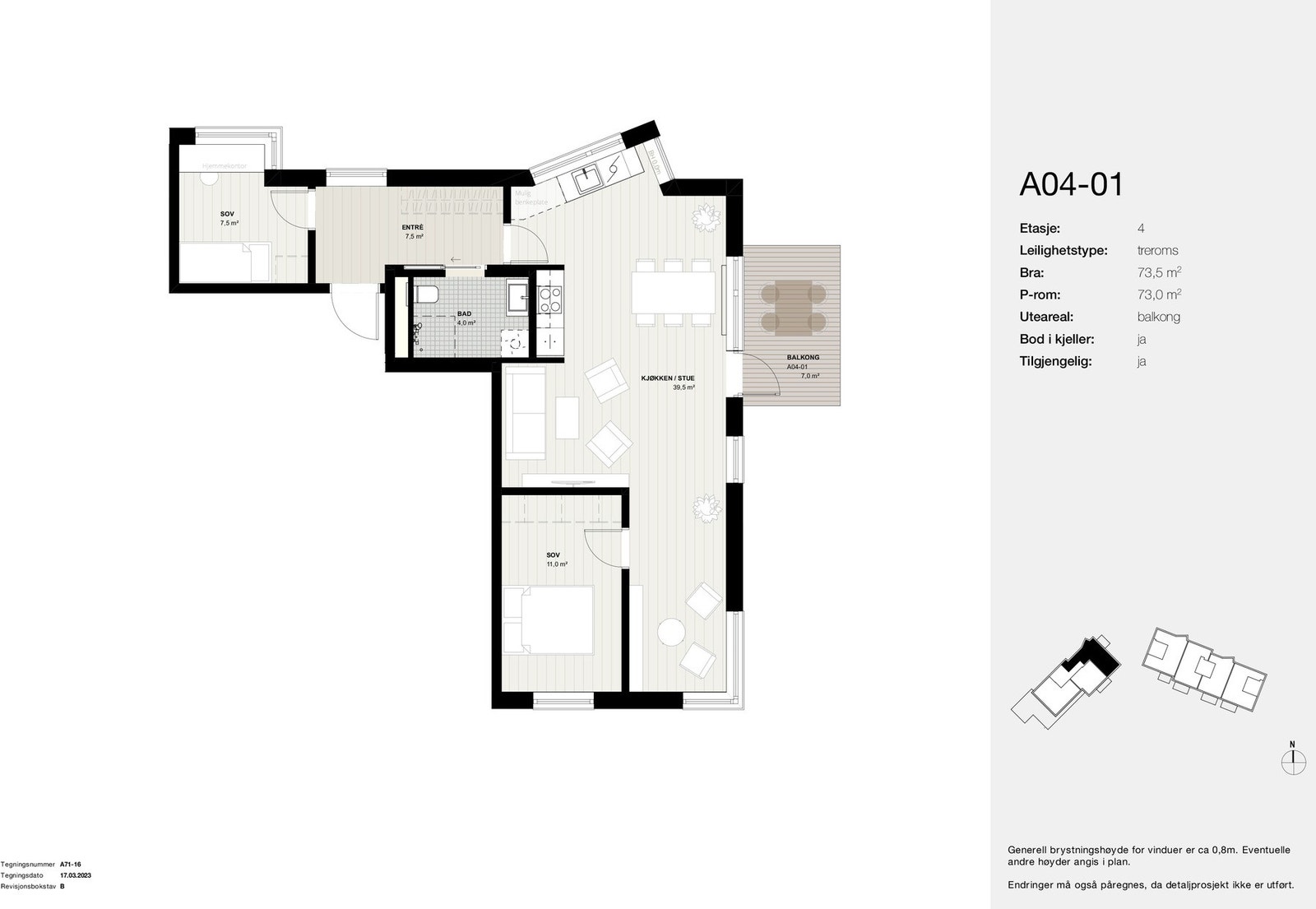 Planskisse A04-01 Galleribilde
