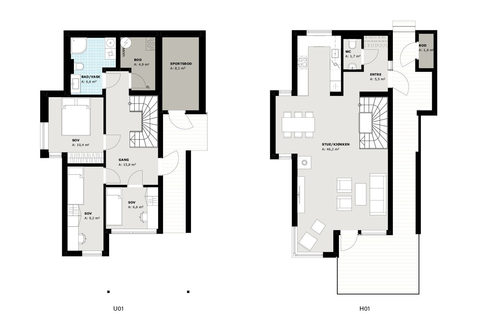 1. og 2. etasje Galleribilde