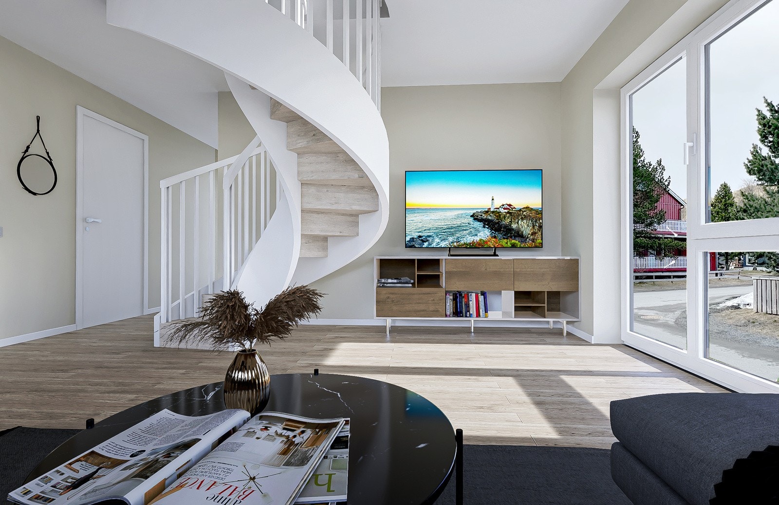 Stue_mot_trapp_2_etasje Galleribilde