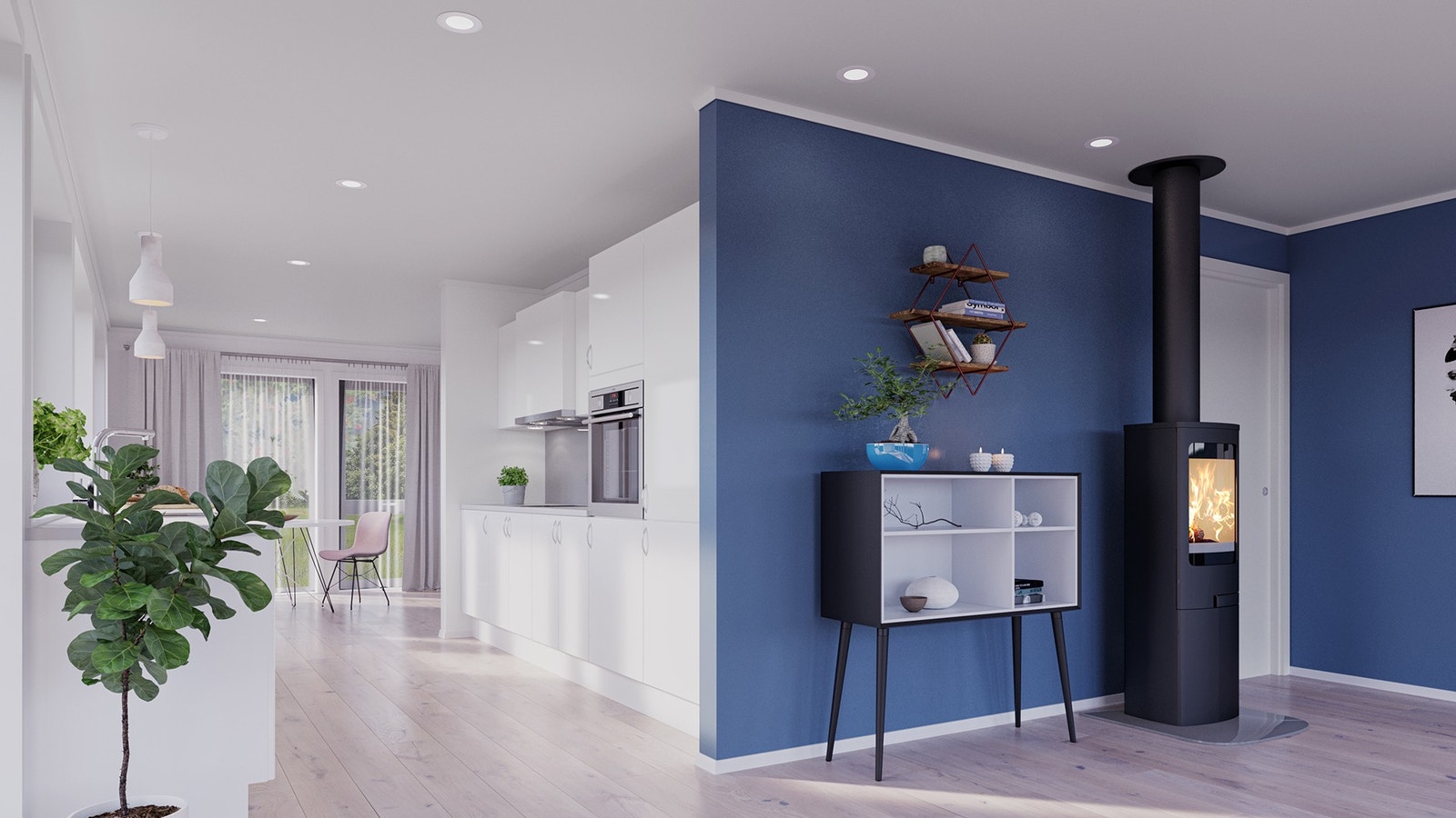 Interiør mot kjøkken Galleribilde