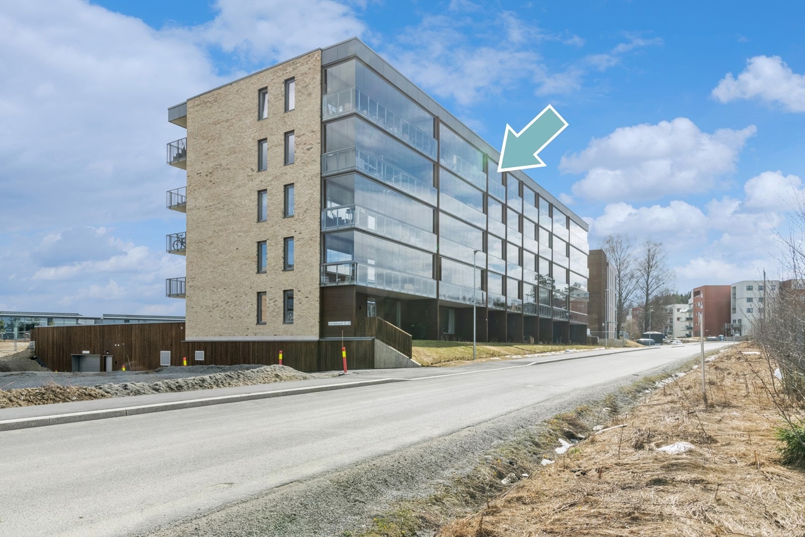 Stasjonen sto ferdig høsten 2022. Dette er siste ledige leilighet. Leilighet markert med grønn pil. .jpg Galleribilde