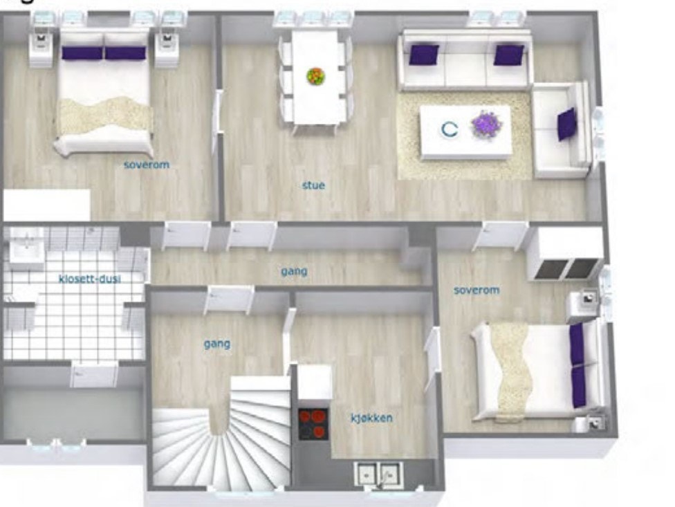 Planløsning hovedetasjen 2 egt Galleribilde