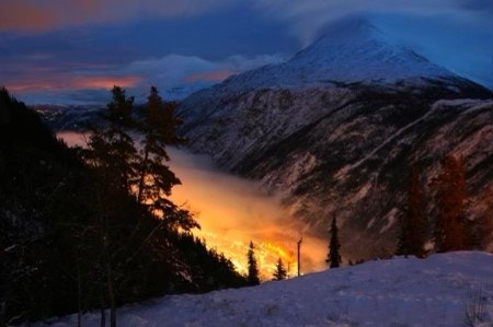 Rjukan by og Gaustatoppen Galleribilde