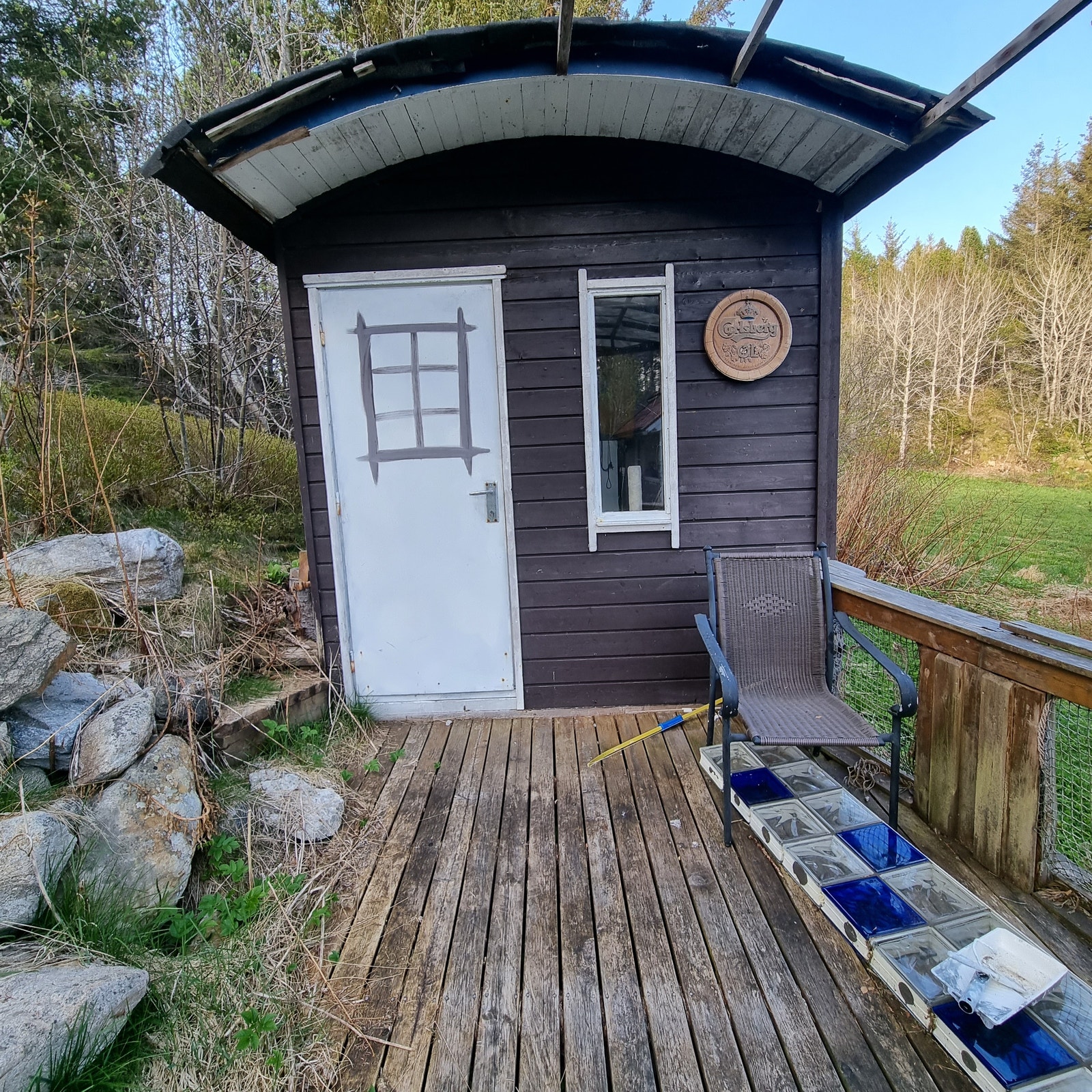 Hytte med terrasse Galleribilde