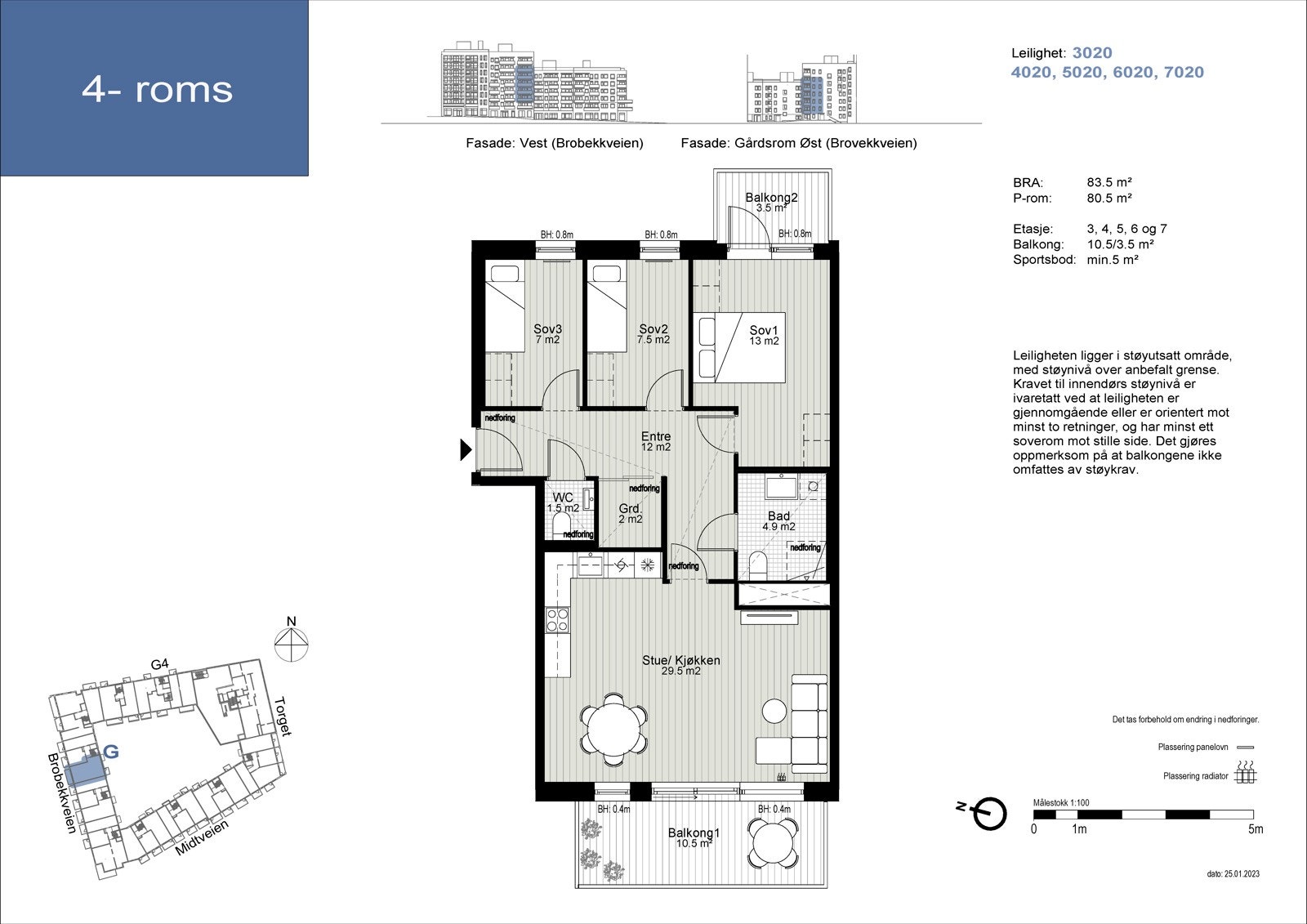 Plantegning leilighet 7020 Galleribilde