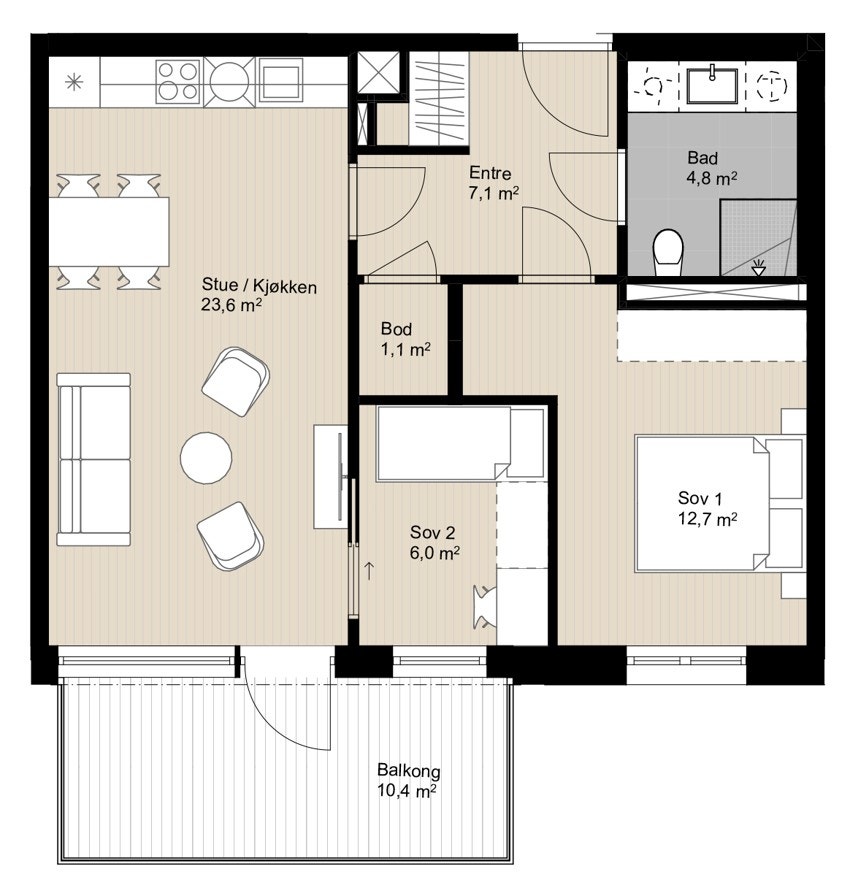 Leilighet D 203 Galleribilde