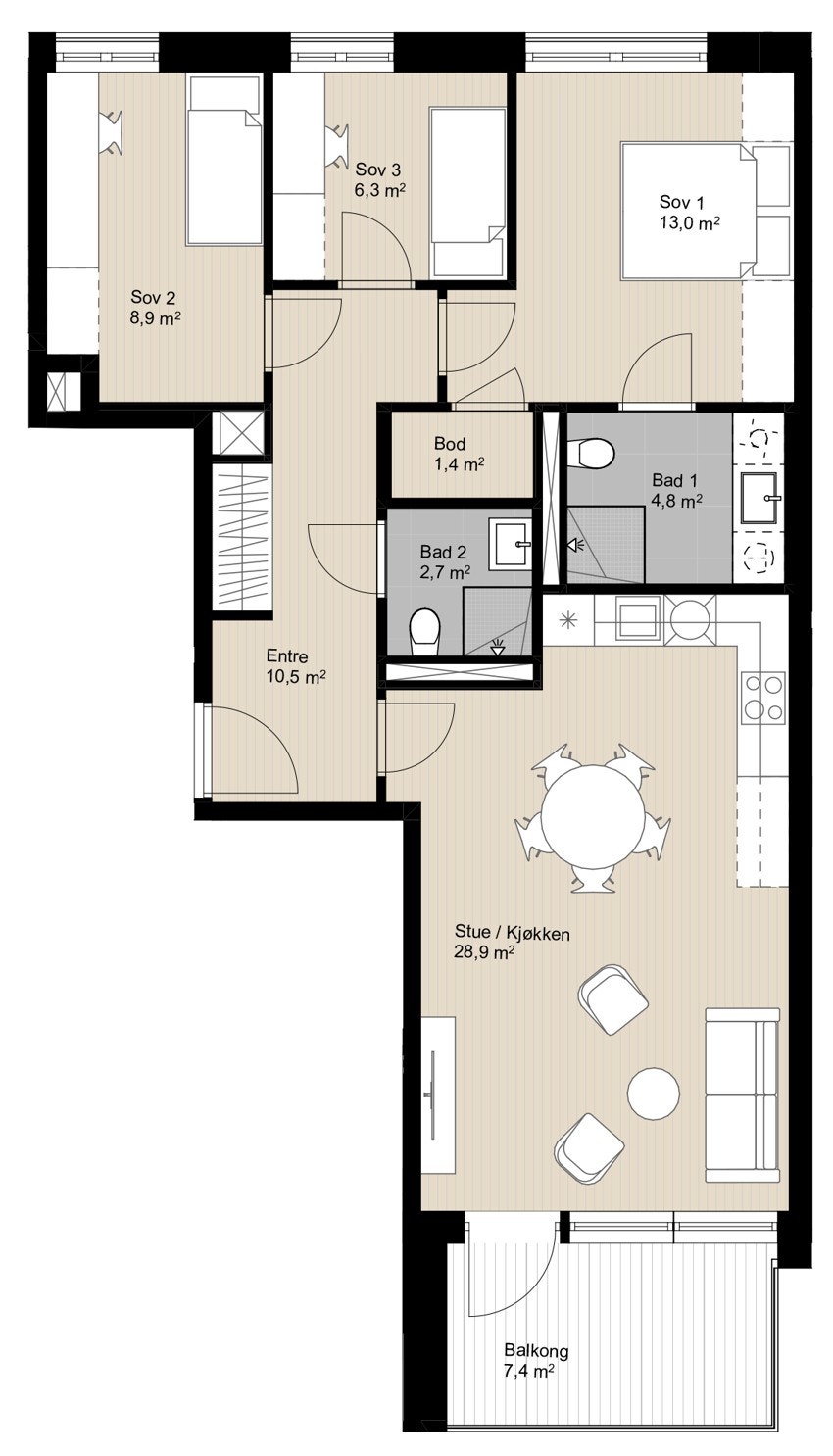 Leilighet D 201 Galleribilde