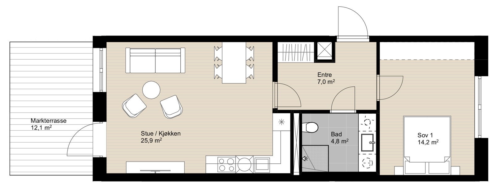 Leilighet B 101 Galleribilde