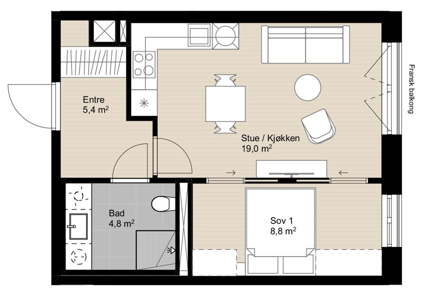Leilighet G 505 - Med privat takparsell Galleribilde