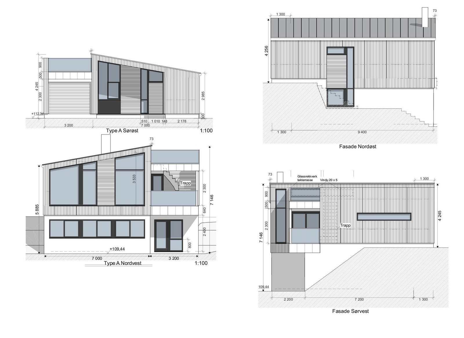 Fasade boligtype A Galleribilde