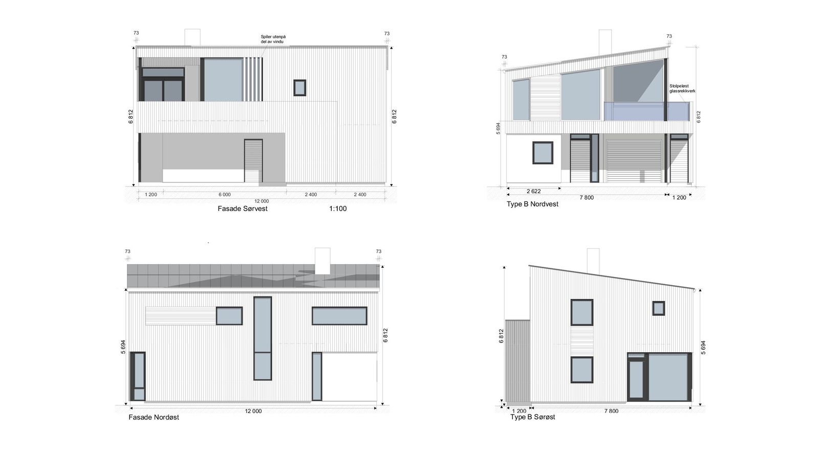 Fasade boligtype B Galleribilde