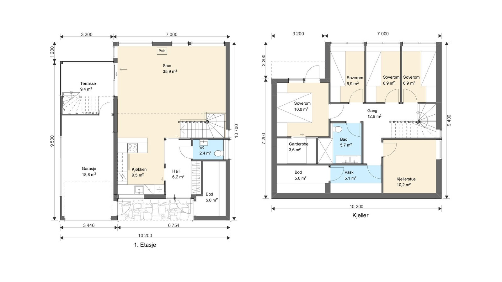 Plan type A Galleribilde