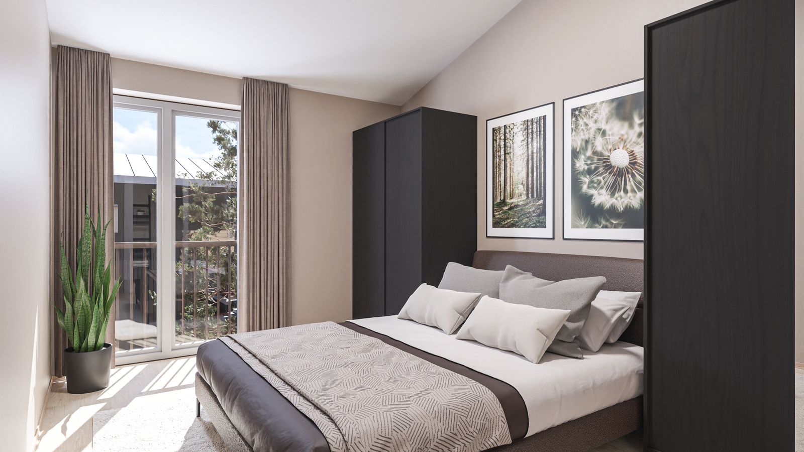 Hovedsoverom med direkte inngang til bad Galleribilde